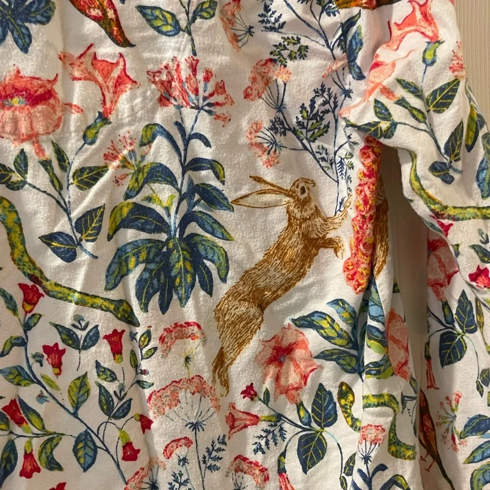 Anthropology X Small flannel Perfect Condition,Animal Print pajamas - Picture 7 of 8